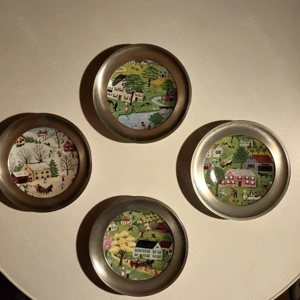 Porzellanteller mit Zinnrand