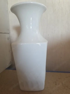 Bavaria Schumann Arzberg Porzellan Blumen-Vase weiß Bild 2