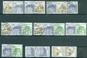 Bund gestempelte Zusammendrucke wie auf dem Bild zu sehen.