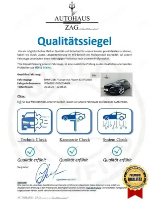 BMW 218 i Coupe Aut.*Sport Line*LEDER*NAVI*LED*KAMERA Bild 2