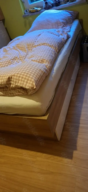 Bett Massiv Holz Gästebett Einzelbett 90 200 Liegefläche