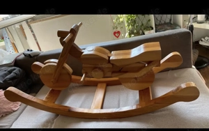 Dekoratives Schaukel-Motorrad aus Vollholz