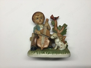 Porzellan Sammler Figur Vintage Bube Knabe mit Cello 