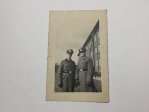Fotografie Alt Antik zwei deutsche Soldaten im Winter WK2 