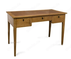 Biedermeier Schreibtisch Ahorn mit Ledereinlage