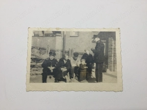 Deutsche Soldaten WK2 mit Kind Fotografie Antik WK2 