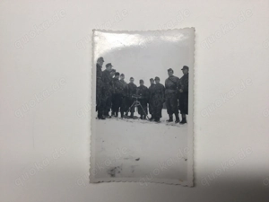 Fotografie Alt Antik Deutsche Soldaten in Winterstellung WK2 