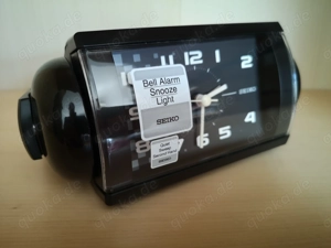 SEIKO Glocken Alarm Wecker QHK 027 J lautloser Sekundenzeiger