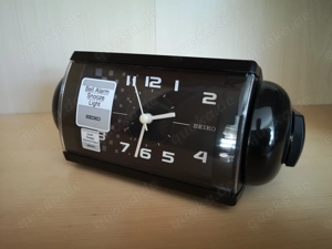 SEIKO Glocken Alarm Wecker QHK 027 J lautloser Sekundenzeiger Bild 2
