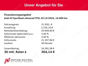 Audi A3 35 TFSI ADVANCED LED+NAVI+ACC+AHK Bild 5