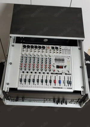 Behringer Mischpult Eurorack UB1222FX mit Case und Effektgeräten