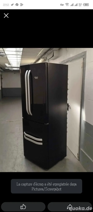 Hotpoint Aris Schwarzer kombinierter Kühlschrank