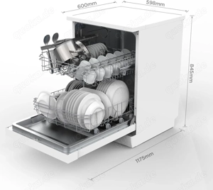 Midea SF 3.60NW PRO Geschirrspüler, 14 Maßgedecke, Spülmaschine mit WLAN, Geschirrspüler Freistehend