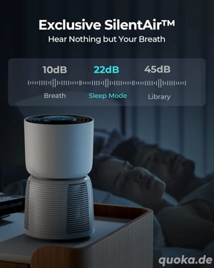 Neu Luftreiniger Allergiker, H13 HEPA Filter Gegen 99,97% von Staub Schimmel Pollen Staub Gerüche Bild 5