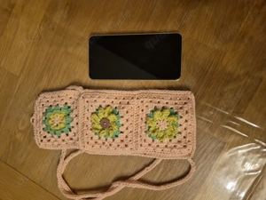 Handytasche Gehäkelt Handarbeit, granny square, Handy Tasche, häkeln Bild 3