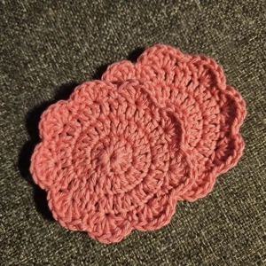 5 Kosmetikpads Abschminkpads waschbar aus Baumwolle gehäkelt