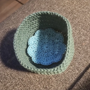 Gehäkeltes Körbchen Für Abschminkpads 8 cm Durchmesser