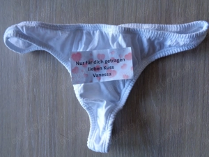 Weißer getragener Tanga ! Getragene Slips und vieles mehr kannst du gerne bekommen !