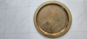 Messing Wandteller, sehr groß
