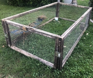 Gehege zerlegbar, Zaun, Transportbox, Stroh, Streu