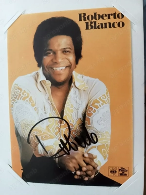 Original Autogramm Autograph Karte handsigniert Roberto Blanco