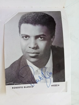 Original Autogramm Autograph Karte handsigniert Roberto Blanco