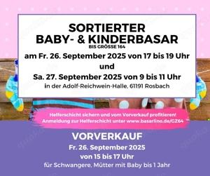 Sortierter Baby- & Kinderbasar in Rosbach   26. 27. September 2025