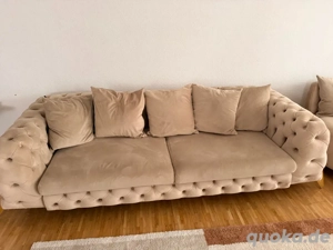 Chesterfield Couch mit Schlaffunktion   elektrisch   nur Selbstabholer