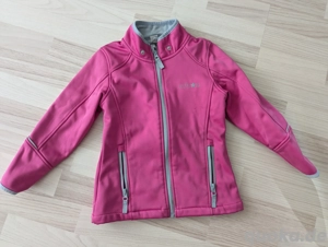 Softshelljacke pink und grau - Gr. 110 116