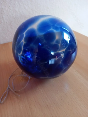 Deko Glaskugel Blau 12 cm