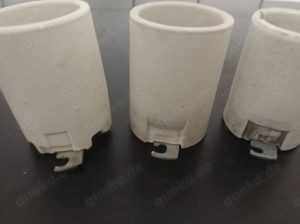 3 x Sockelfassung   Keramik- Fassung E40 weiß 