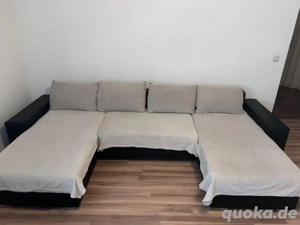 Großes schwarzes Sofa   ca. 313 cm breit   Zustand in ordnung 