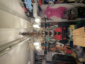 Kronleuchter Deckenlampe Lüster Holz Messing