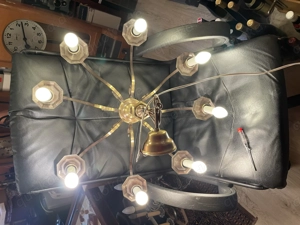 Kronleuchter Messing antik klassisch 8 Arme 