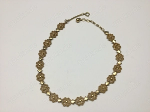 Amerik. Double Vergoldet Vintage Damen Collier Halskette