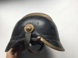Feuerwehr Helm Antik Leder Kaiserreich Löwe
