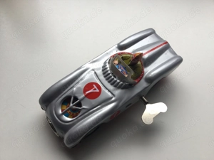 Blechspielzeug Vintage Rennwagen mit Fahrer