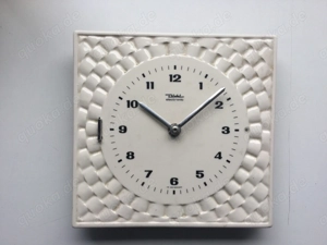 Diehl Electronic Vintage Fließen Keramik Wanduhr 