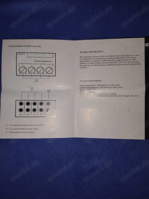 mini Mixer CX400 Stereo Professional Audio Series Passive. Nie benutzt Bild 8