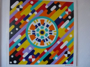 Abstraktes Gemälde auf Leinwand 60x60