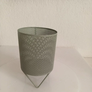 Teelichthalter Windlicht Metall grün Höhe ca. 13cm