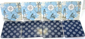 8 Stück - Untersetzer mit maritimen Motiven - neuwertig