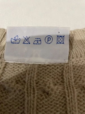 Enrico Gorlani-Pullover mit Zopfmuster, Größe M, beige