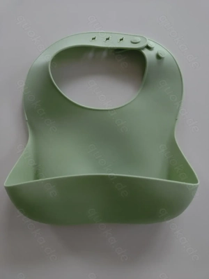 Baby Silikon Lätzchen mit Auffangschale, lindgrün