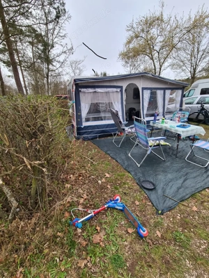 Wohnwagenvorzel Obelink Hypercamp blau Grau Größe 11 aus Tencate Zeltstoff