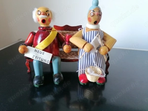 Räuchermännchen Oma und Opa auf Sofa, neuwertig