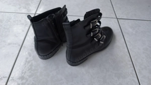  Damen Boots Schwarz 37-38 2-3x getragen Leder Reisverschluss Sch Bild 4