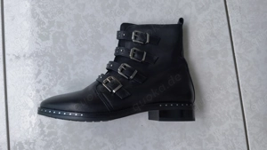 Damen Boots Schwarz 37-38 2-3x getragen Leder Reisverschluss Sch Bild 9