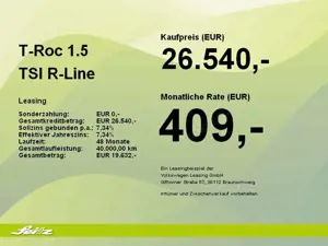 Volkswagen T-Roc 1.5 TSI R-Line *LED*NAVI*PARKSENSOR* Bild 5
