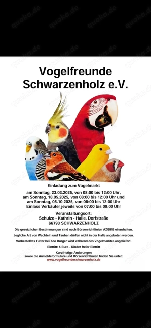Vogelbörse Vogelmarkt 